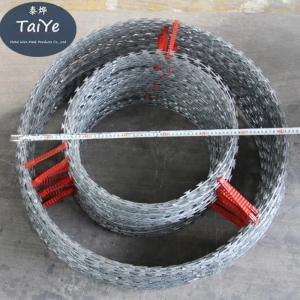 China High Galvanized Double Concertina Razor Wire 800 KG Tensile Strength factory