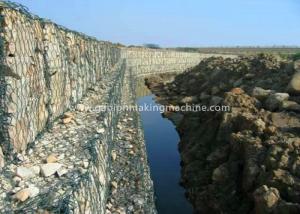 China PVC Coated Gabion Stone Wall / Gabion Wall Construction Wire Strength 100x120mm Mesh Size factory