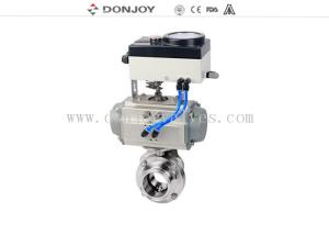 China Hygenic Inox Normal Close Pneumatic Clamp 316L Butterfly Valves factory