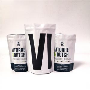 China Matte White Coffee Bag Plastic Pouches Packaging Aluminum Foil Heal Seal Pouch factory