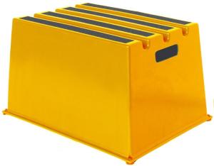 China Polyethylene Safety Plastic Single Step Stool Non Slip Stackable factory
