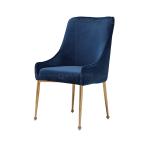 54*64*93cm Luxury Dining Room Chairs Golden Stainless Steel Metal Legs