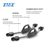 Black Stainless Steel Swim Bungee Strap Scuba Fin Straps for Snorkeling Diving