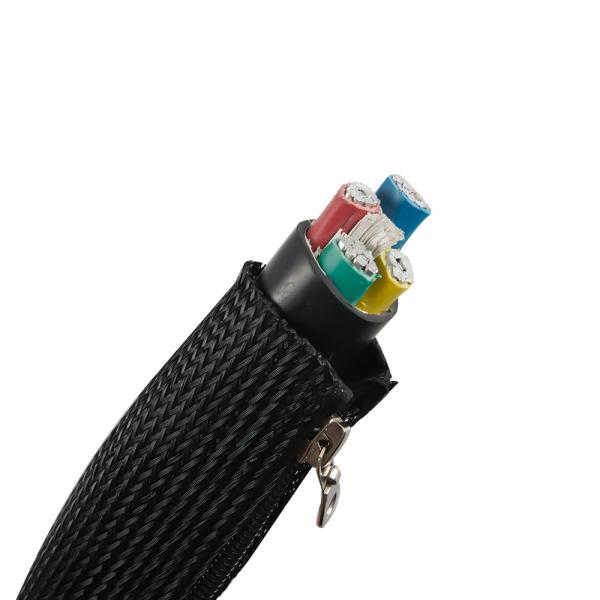 Cable Organizer PET Monofilament Zipper Cable Sleeve Braided Wrap Easy