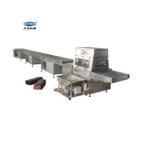 China White Colour Molding Chocolate Production Line Chocolate Enrobing Machine PLC Control factory