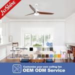 52 Inches Wood Ceiling Fan With Light Reversible Dc Motor Smart Remote Control