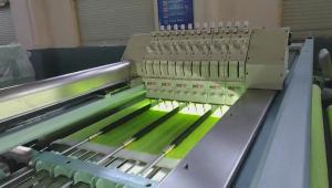 China 36 Heads Quilting Embroidery Machine , High Speed Quilting Machine Dual Rolls factory