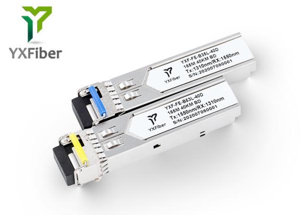 China Compliant MSA SFF-8472 BIDI SFP 155M SFP 40km Transceiver factory
