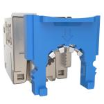 FTP CAT5E Keystone Jack Toolless RJ45 Socket 50u Inch Gold Plated