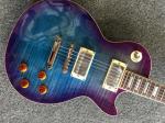 2017 New + guitar factory + Chibson LP custom electric guitar blue flame maple