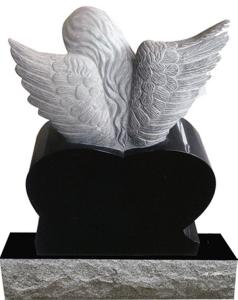 China Carved Angel Heart shape headstones of America style factory