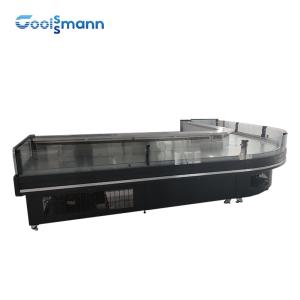 China Frost Free Meat Display Freezer 570L Freestanding Butcher Counter Shop Chiller factory
