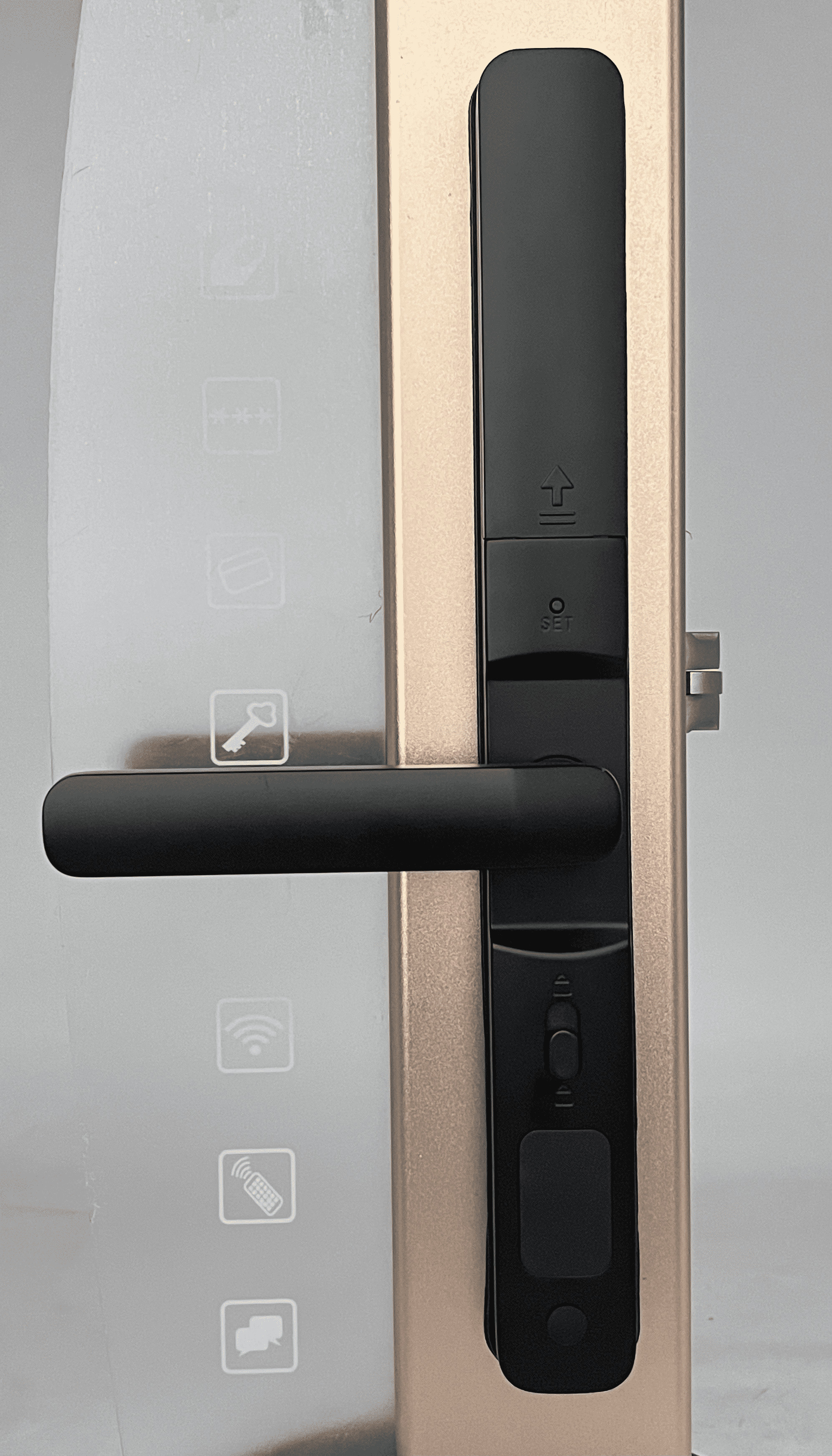 Smart Door Lock keyless with hotel system lock electronic black