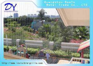China Bathroom Invisible Safety Grill 7x7 Nylon 316L Stainless Steel Wire Rope factory