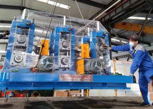 China Diameter 76mm Welded Pipe Mill Carbon Steel Speed 60-120 M/Min Blue factory