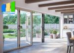 Double Glazed Tempered Glass Exterior Folding Patio Doors External Aluminium