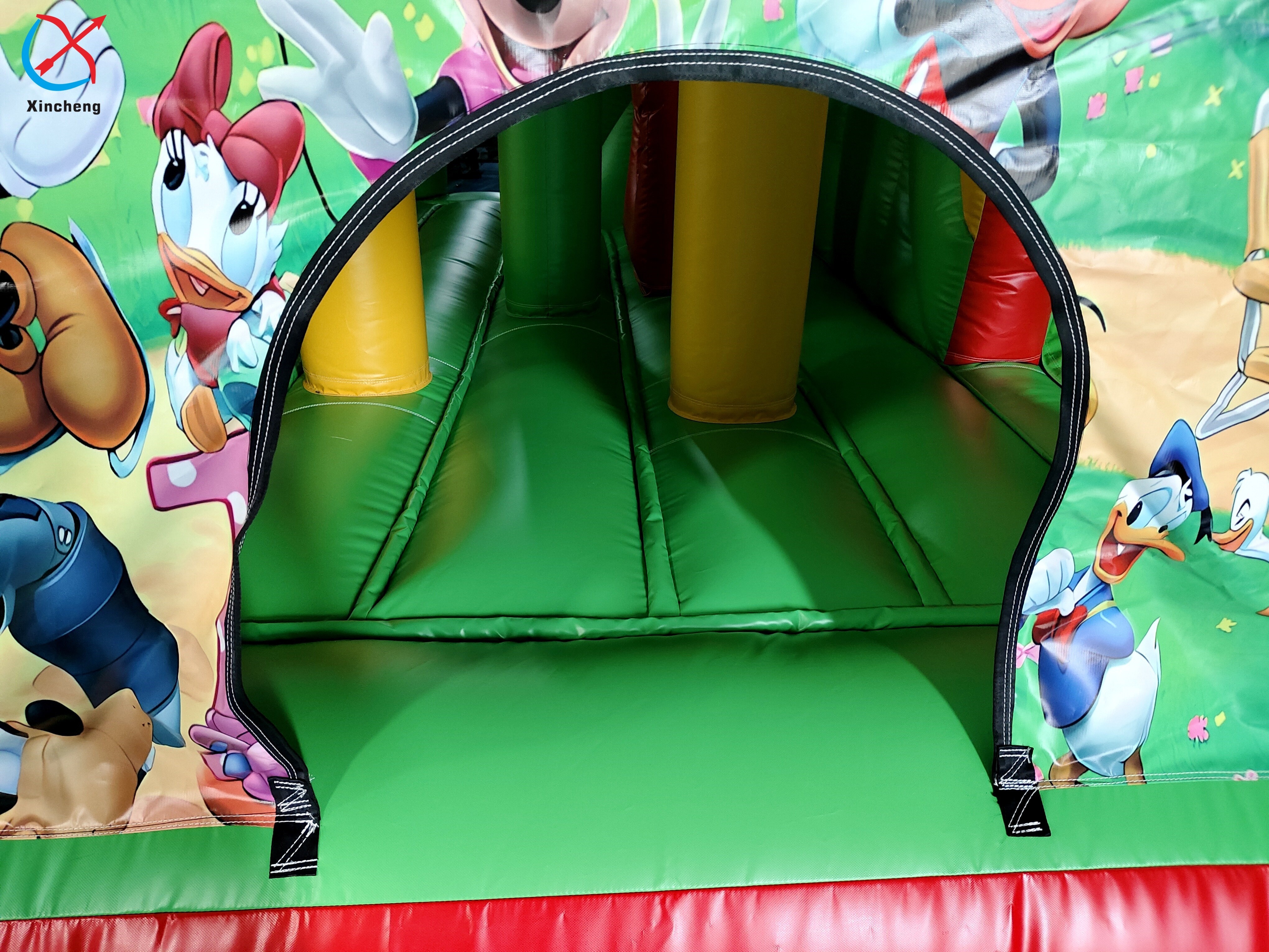 Custom Green Mickey Minnie Cute Anime Themed Kids Jumping Castle