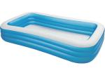 Giant Deep Inflatable Swimming Pool , Toddler Blue Rectangle Blow Up Pool 262 *