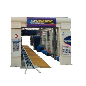 China 17580*3800*3440mm Full Automatic Express Car Wash Tunnel with 14 Brushes and Air Dryer factory