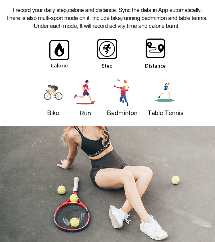 Reloj B5W Sport Touchscreen Smartwatch IP67 body temperature band Thermometer Bracelet