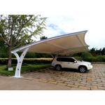 Snow-Resistant Single Cantilever Carport Metal Canopy with Fabric Membrane