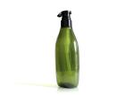 Tea Green Plastic Pump Bottles For Shampoo Products Silkscreen Surface