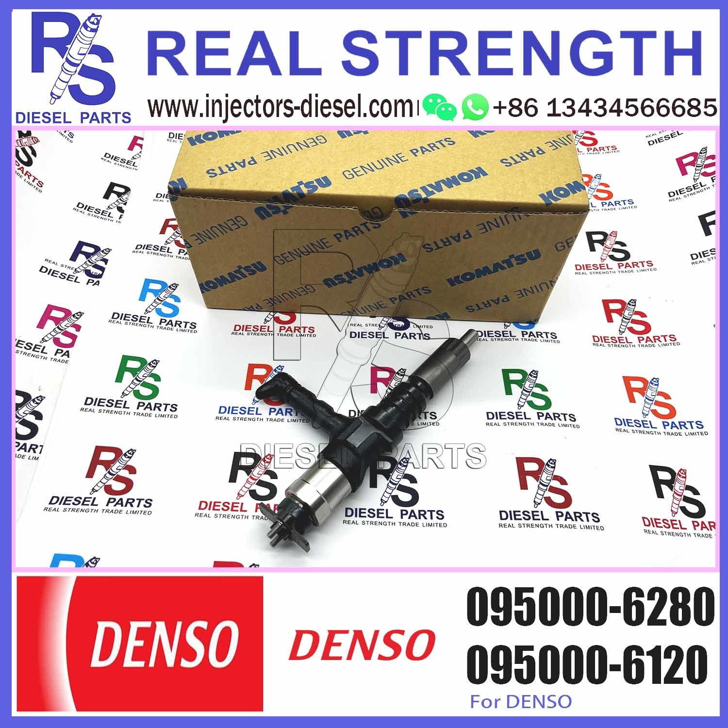 Huida Excavator 12V140E-3 Engine Fuel Injector 095000-6280 6219-11-3100 with Stock Available