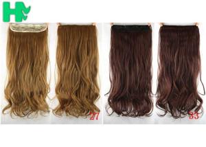China Girls 24 Inch Synthetic Hair Extensions Natural Curly Human Hair Ponytail factory