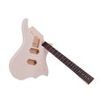 Unfinished DIY Electric Guitar Kit Basswood Body Maple Guitar Neck Rosewood