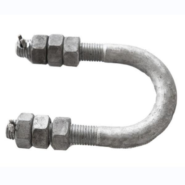 China 35KN Electric Power Fittings HDG U Bolt 80MM - 140MM factory