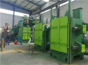 China Surface Treatment Catenary Shot Blasting Machine 7 Blastwheels factory