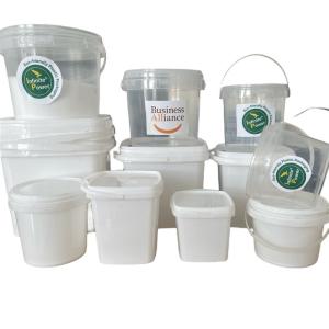 China Transparent To-Go Container Plastic Bucket with Tamper Evident Lid factory