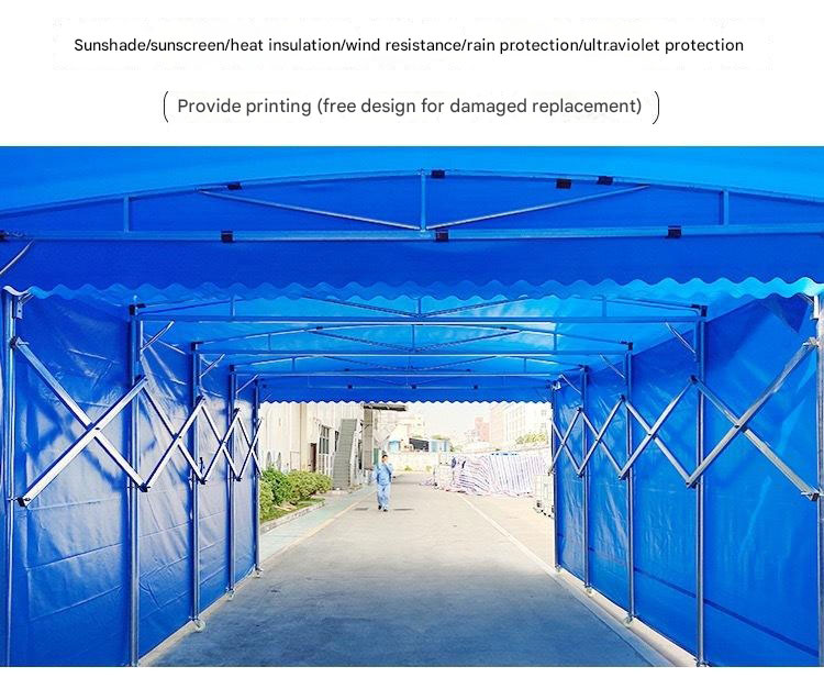 Galvanized Steel Electric Push-Pull Shed for Easy Assembly and Disassembly in Open Field Storage Requirements