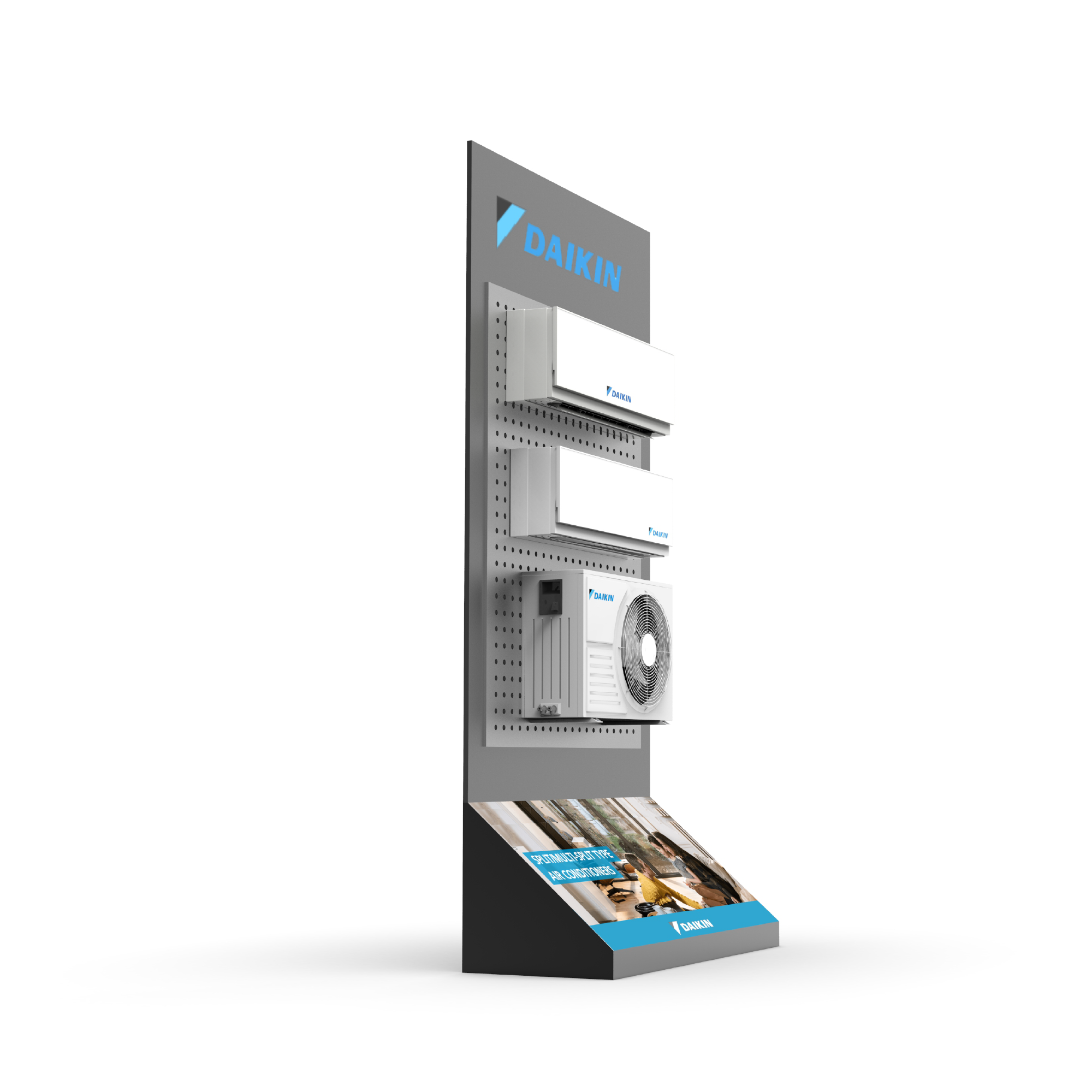 Air Conditioning Display Metal Rack Supermarket Display Stand