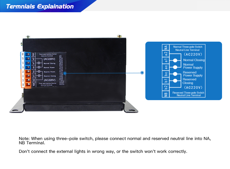 AC 400V Static Transfer Dual Power Automatic Transferring Switch