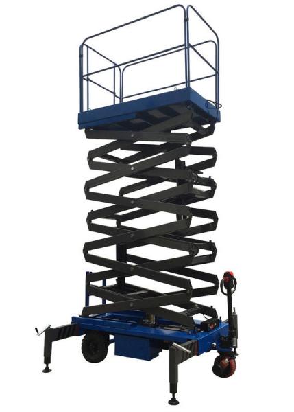 8m Working Height Manganese Steel Mobile Scissor Lift Electrical Pulling Loading