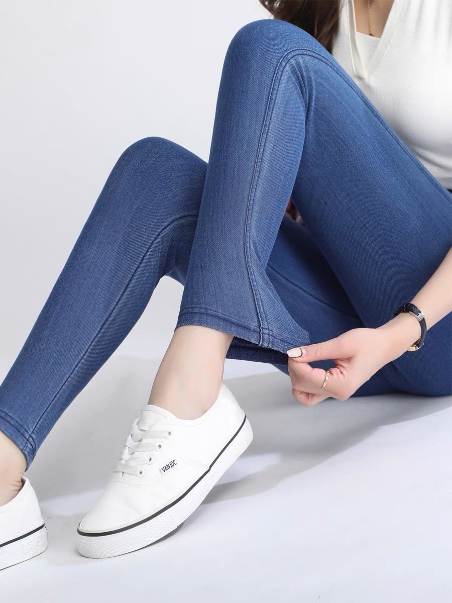 TianSL Knitted Denim Fabric Jeans Light Blue Stretch Denim Fabric 155CM