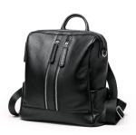 Genuine Leather Backpacks Women Double Shoulder Bags for Trave
