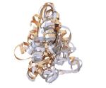 1 / 4 Inch X 36 inches * 6 - Count curled ribbon bow , Silver Gold curling