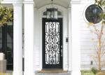 Prevent Freezing﻿ Tempered Wrought Iron Door Glass Silk Screening Great Security