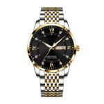 Seiko Movement Stainless Steel Chronograph Watch Butterfly Buckle Waterproof