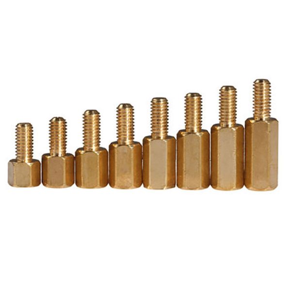 China Grade4 Hexagon brass column nuts Male Female Thread Hex Nut Bolt Support Column Pillar Spacer PCB Standoff factory