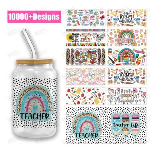 China Wholesale Custom Design Ready To Transfer DIY UVDTF Sticker 16Oz 20Oz 24Oz UV DTF Cup Wraps For 16oz 24oz Glass Can 20oz factory