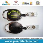 Round Carabiner Plastic Badge Reel with Black Lighter Holder