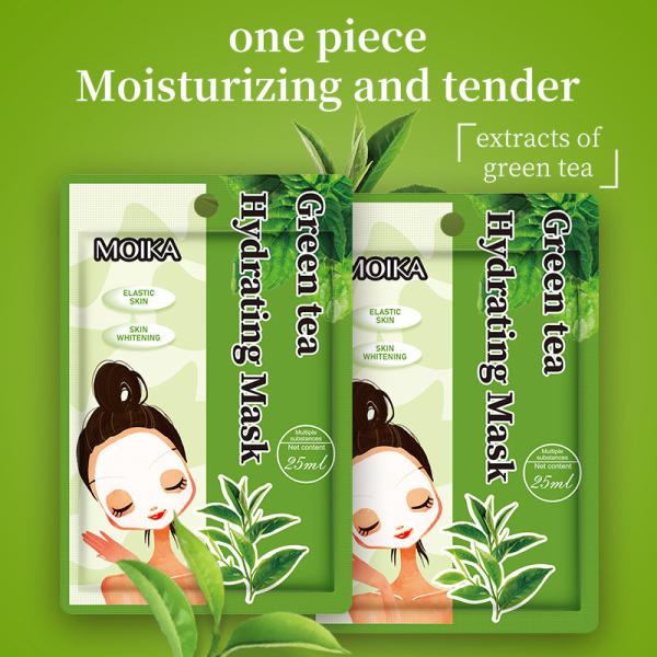 Instantly Quenches Skin Hydrated Green Tea Facial Masks Contains Vitamin E