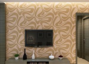 China Champagne Foam Modern Removable Wallpaper With Geometric Pattern factory