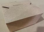1600ml Disposable Kraft Paper Lunch Box , eco friendly Square Salad Lunch Box