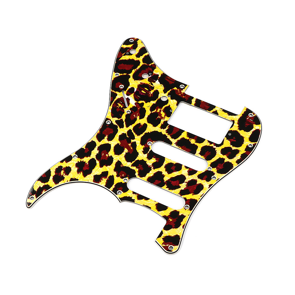 Guitar Pickguard SSH 11 Holes PVC Leopard print Single Coils Humbucker Scratch Plate For USA ST Style Guitar Accessories