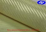 High Strenght Woven Aramid Fabric / 2x2 Twill Yellow Kevlar Aramid Fiber