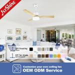 Dimmable LED Solid Wood Ceiling Fan With Light 3 Speed Choice